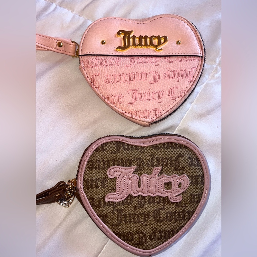 Juicy heart shaped coin purse wallet- brown ONLY